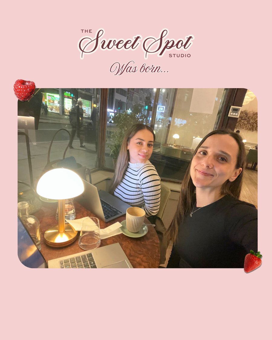 The Sweet Spot Studio was born, the founders at work on Instagram