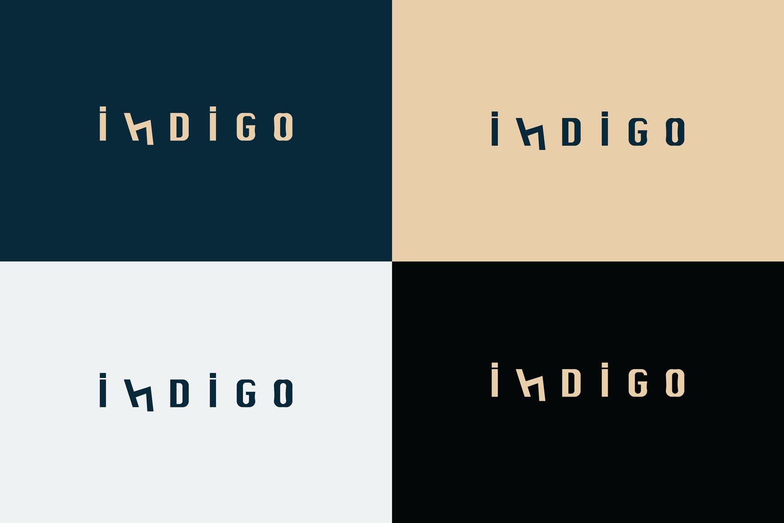 Indigo brand identity — logo variations